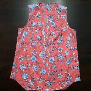Joules 100% Cotton Floral Tank